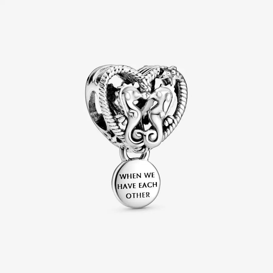 925 Sterling Silver Romantic Heart, Butterfly & Family Tree Charm – Pendant Bead Fit Pandora Bracelet DIY Jewelry for Women