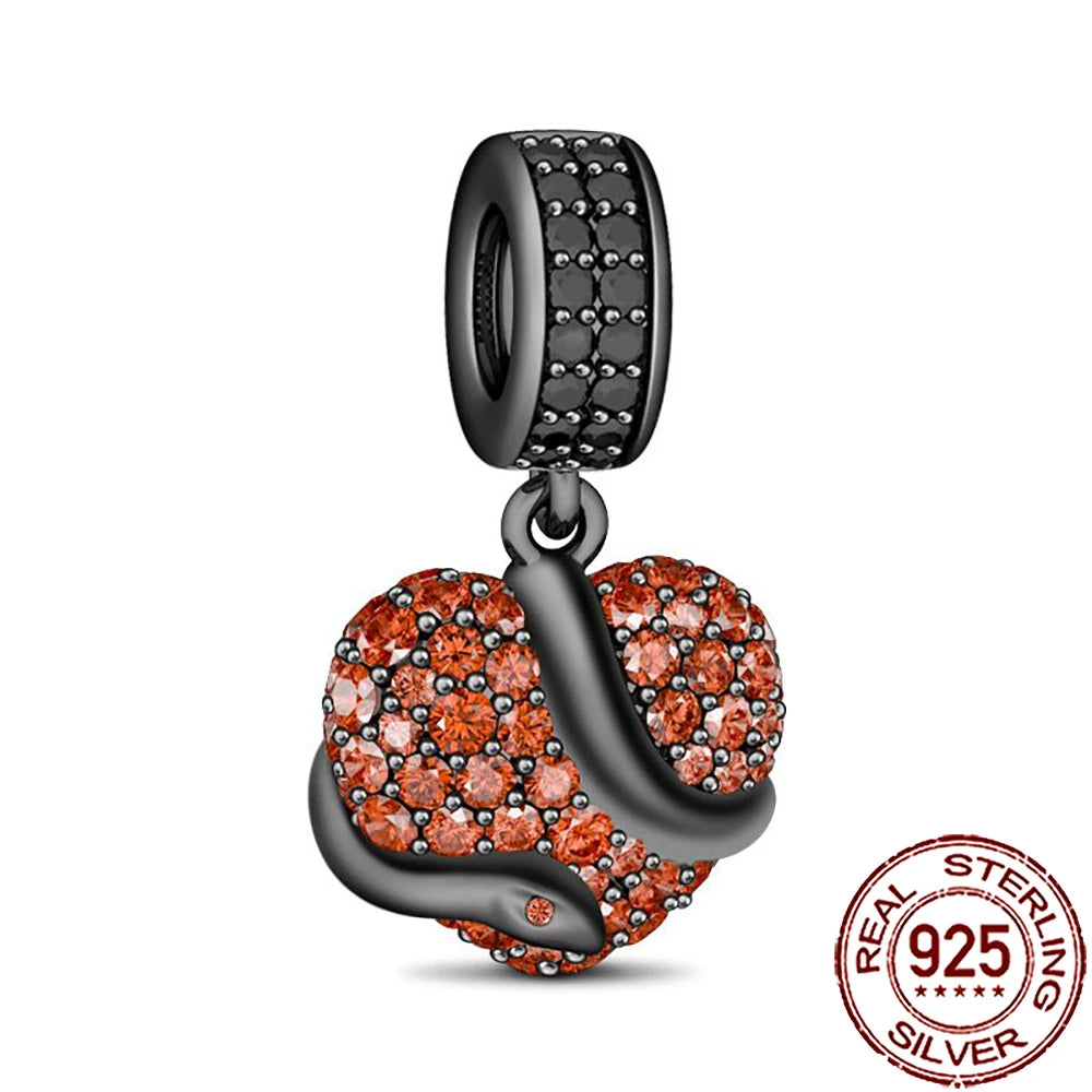 Gothic 925 Sterling Silver Grim Reaper Skull Charm Bead Fit Pandora Bracelet