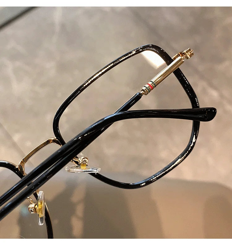 Transparent Computer Glasses – Unisex Polygon Frame Anti Blue Light Eyewear | Optical Spectacle Eyeglass