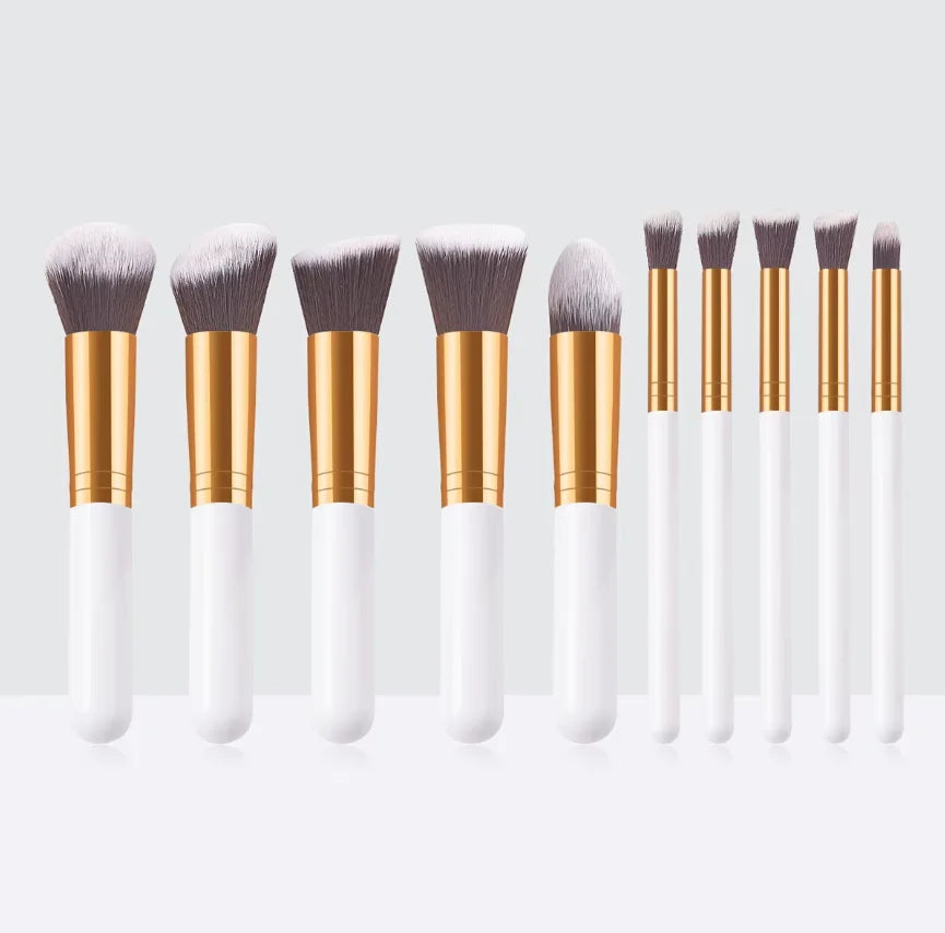 10 Pcs Professional Mini Makeup Brushes Set for Women Beauty Cosmetics Tools Foundation Power Blush Eyeshadow Lip Make Up Brush