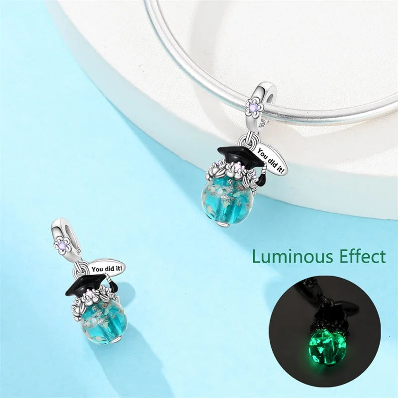 100% 925 Sterling Silver Heart Family Charms with Pumpkin & Pave Zircon Pendant – Fits Original Bracelet DIY Jewelry Gifts