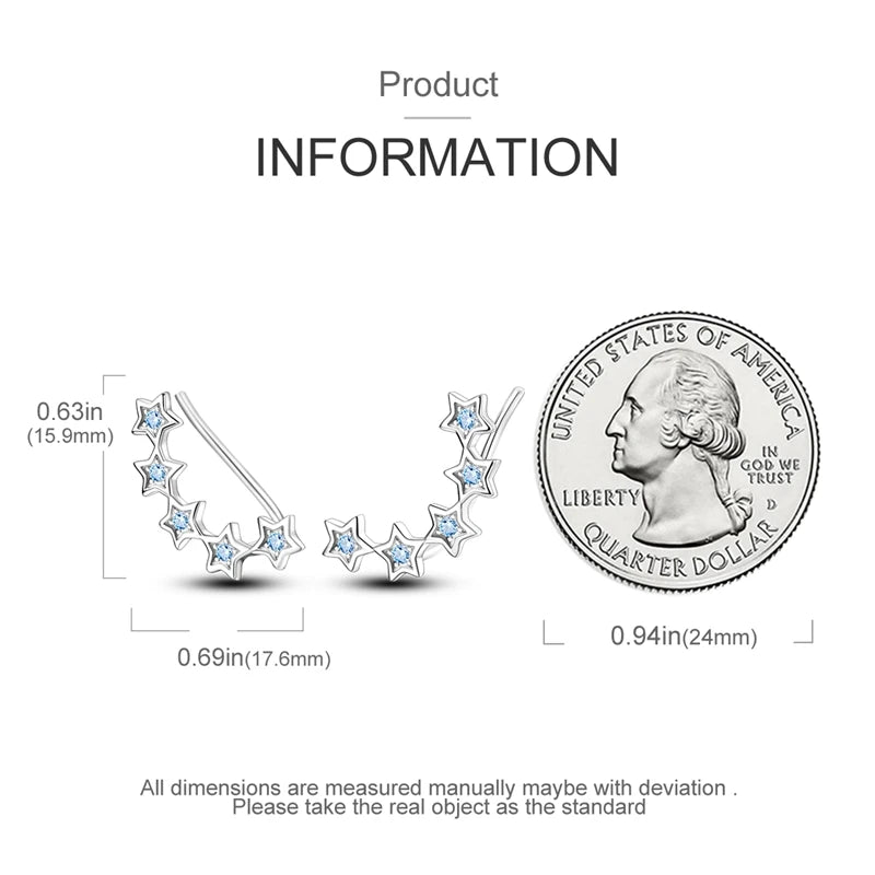 Luxury 925 Sterling Silver Ocean Mermaid Earrings | Pave CZ Fine Jewelry for Women