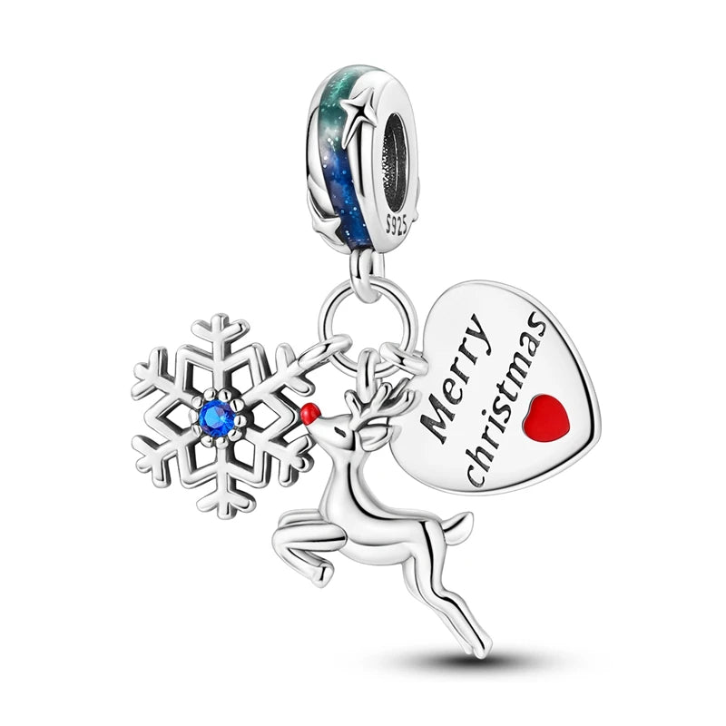 2025 Original 925 Sterling Silver Christmas & Halloween Charms | Santa Claus Snowman Beads Fit Bracelet Pendant Jewelry Gift