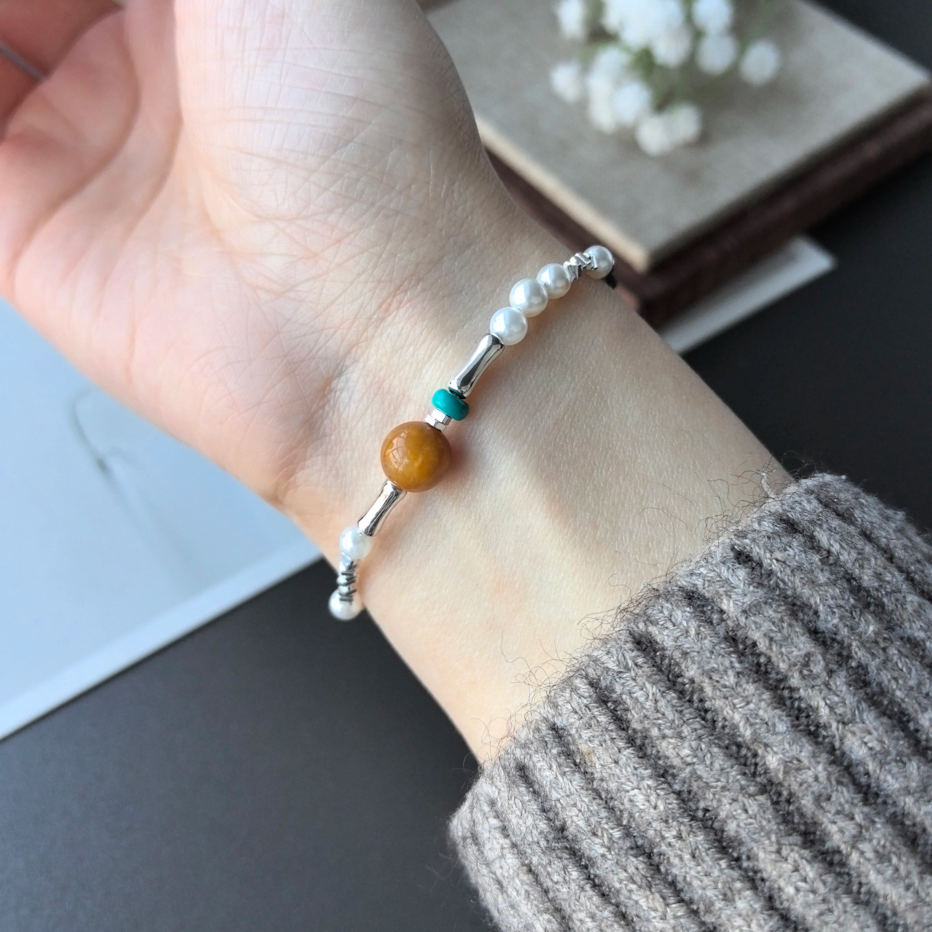 925 Sterling Silver Green Leaf Bracelet | Elegant Nature-Inspired Bangle for Women Girls Fashion Jewelry Gift