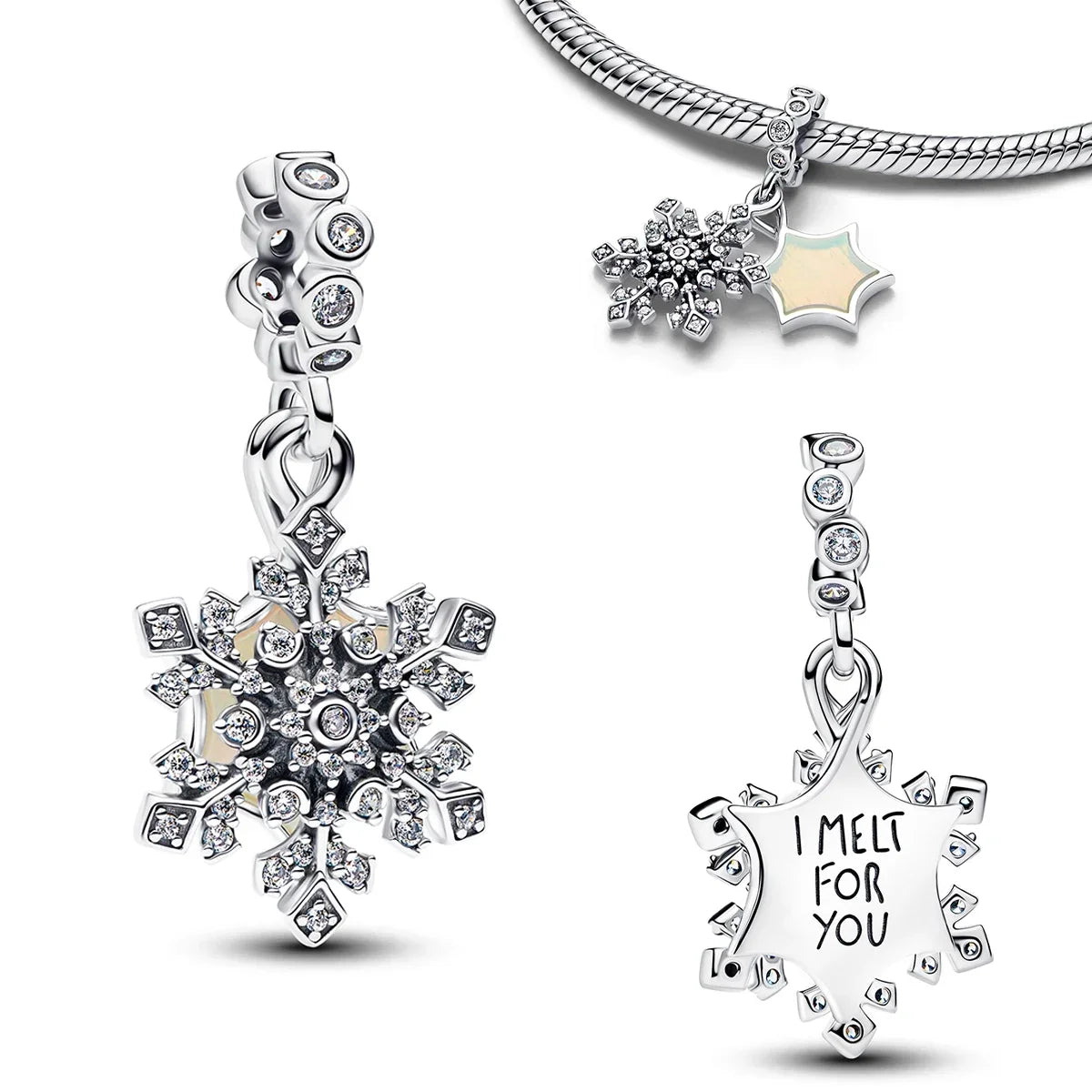 Christmas 925 Sterling Silver Charms | Santa Claus Reindeer Snowman Tree Beads Fit Original Bracelet