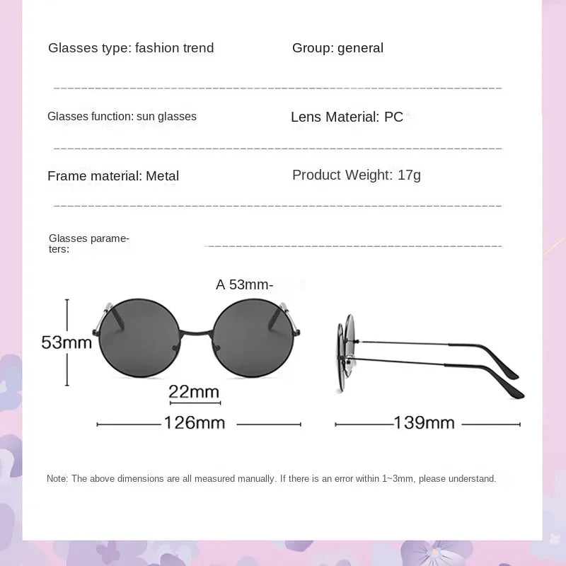 Popular Fishing & Leisure Round Metal Sunglasses – Retro Vintage Fashion Eyewear for Men & Women | UV400 Sun Glasses 2022