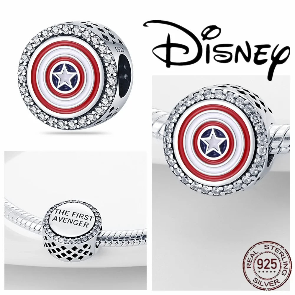 HEROCROSS Disney 925 Sterling Silver Charms | Mickey Mouse, Winnie the Pooh & Stitch Beads Fit Pandora Bracelet