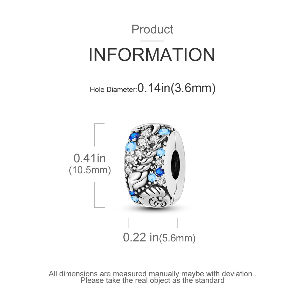 Original 925 Sterling Silver Stopper Bead Clip Charm | Fits Bangle Bracelet DIY Jewelry