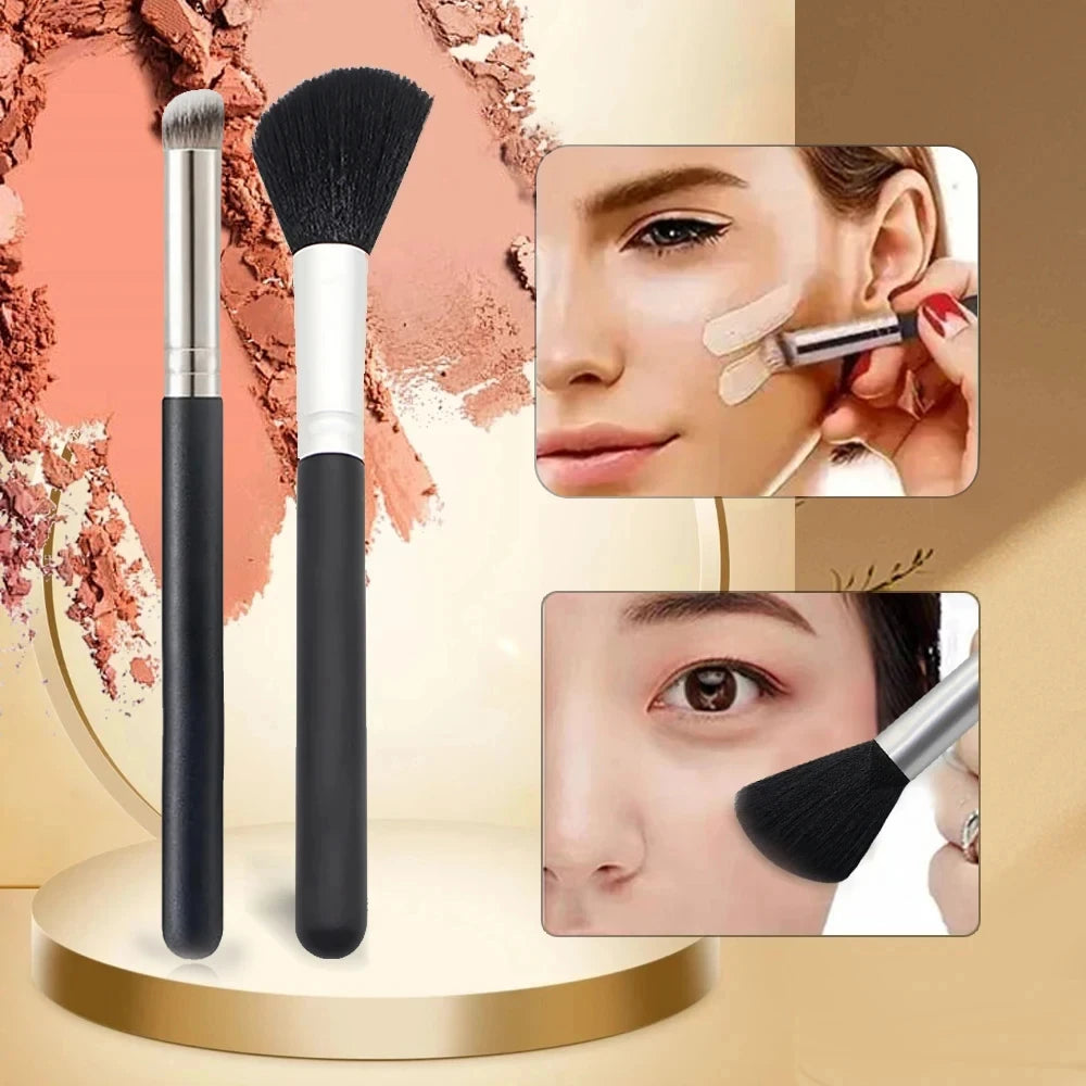 Professional Makeup Brushes Set – Foundation, Loose Powder, Concealer, Blending & Blush Cosmetic Beauty Tools