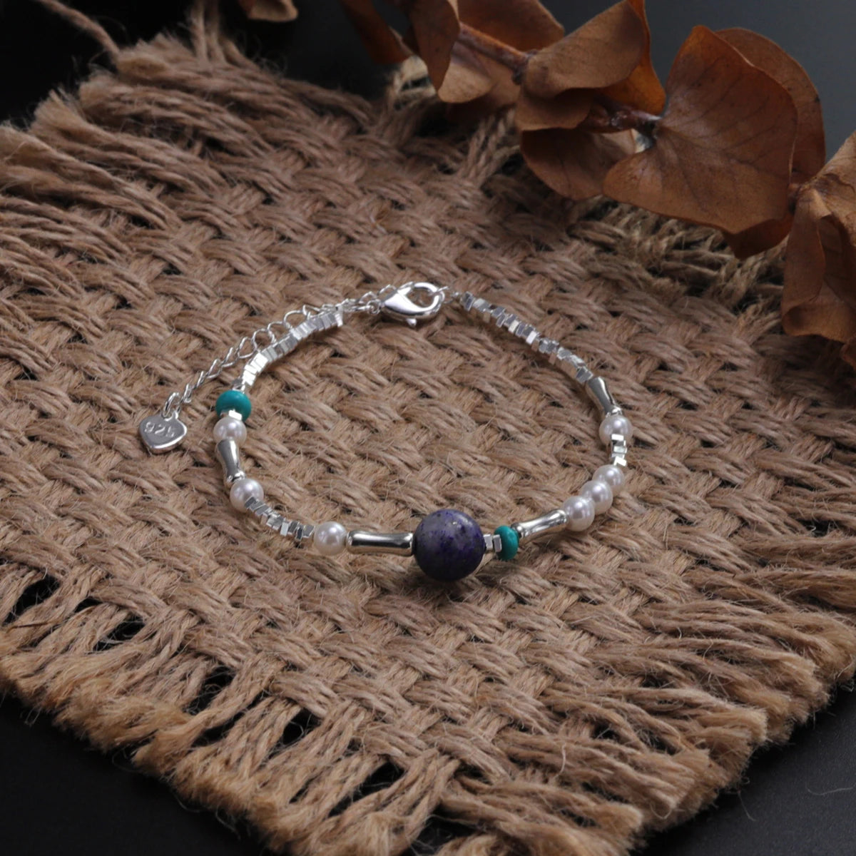 925 Sterling Silver Crushed Silver Bracelet – Irregular Jewelry for Women & Girls