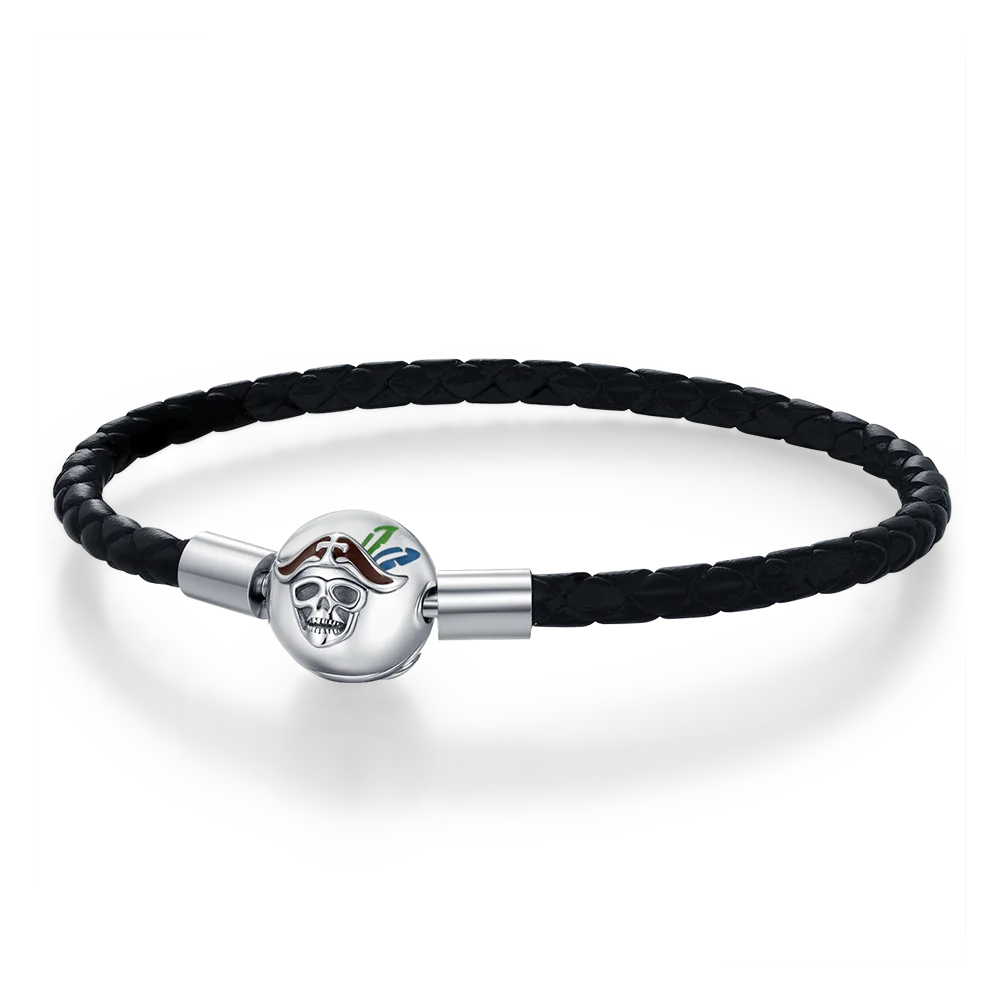 925 Sterling Silver Drop Rubber Bracelet | Love Butterfly & Clover Charm for Women’s DIY Jewelry & Gift