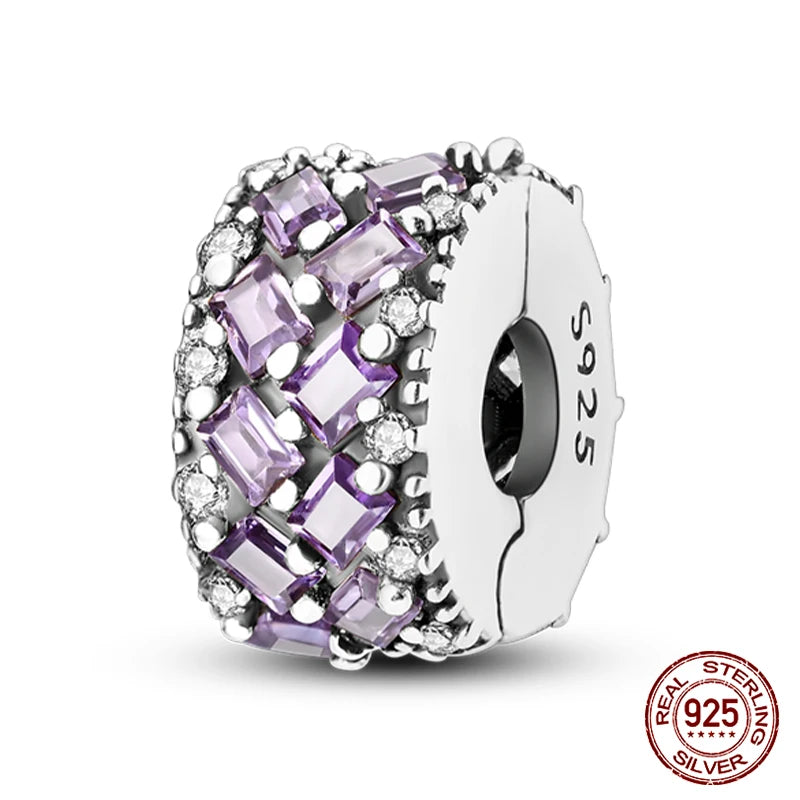 925 Sterling Silver Luminous Butterfly Star Moon Charm Bead | Round Clasp Bead for 3mm DIY Bracelet Jewelry Gift