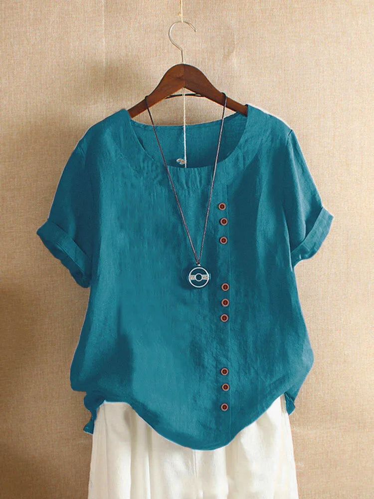 Women Cotton Linen Streetwear Summer Y2K Tops – Vintage Casual Elegant T-Shirt Loose Fashion Tee 👕✨