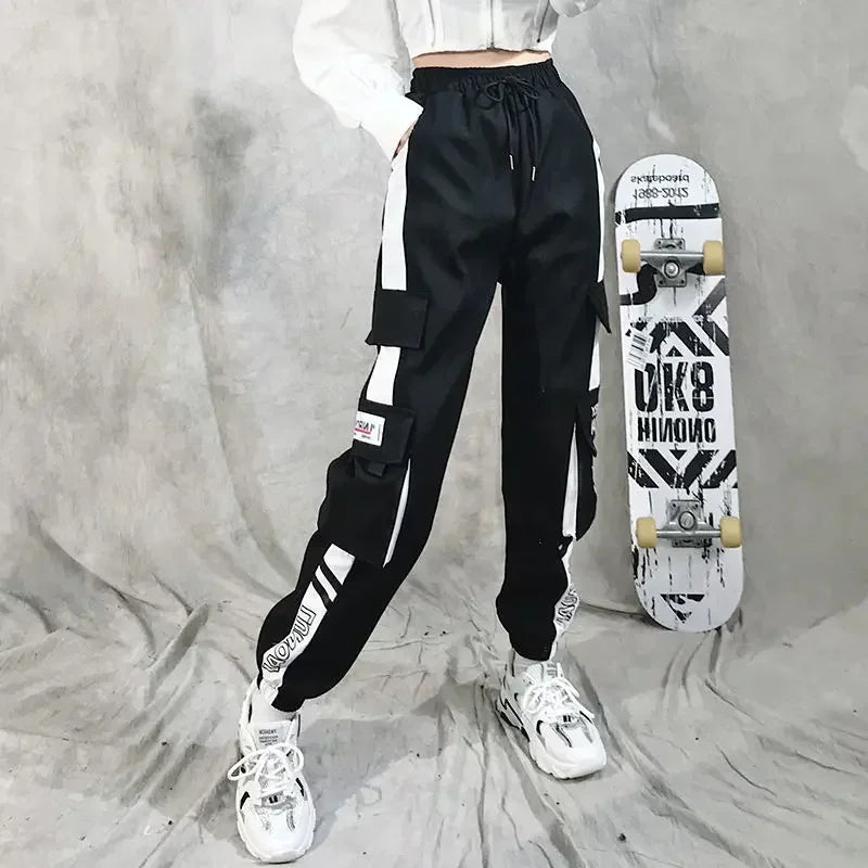 2024 Women’s Black Work Pants | Slimming Elastic Ankle-Length Sports Pants | Spring & Autumn Trendy Pants