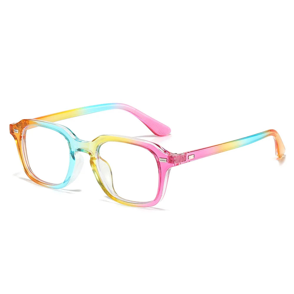 New Square Blue Light Blocking Glasses – Unisex Transparent Frame Eyewear with Rivets | Anti Blue Light Computer Glasses for Men & Women