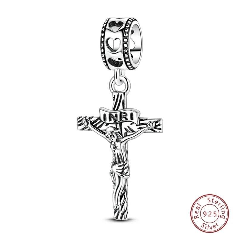 925 Sterling Silver Animal & Love Charms | Cat, Elephant, Bear, Swan & Easter Egg Beads Fit Original 3mm Bracelets DIY Jewelry