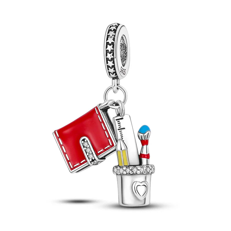 925 Sterling Silver Heart-Shaped Moon Rose Beads Charm | Classic Random Blind Bag | Affordable DIY Bracelet Jewelry Gift