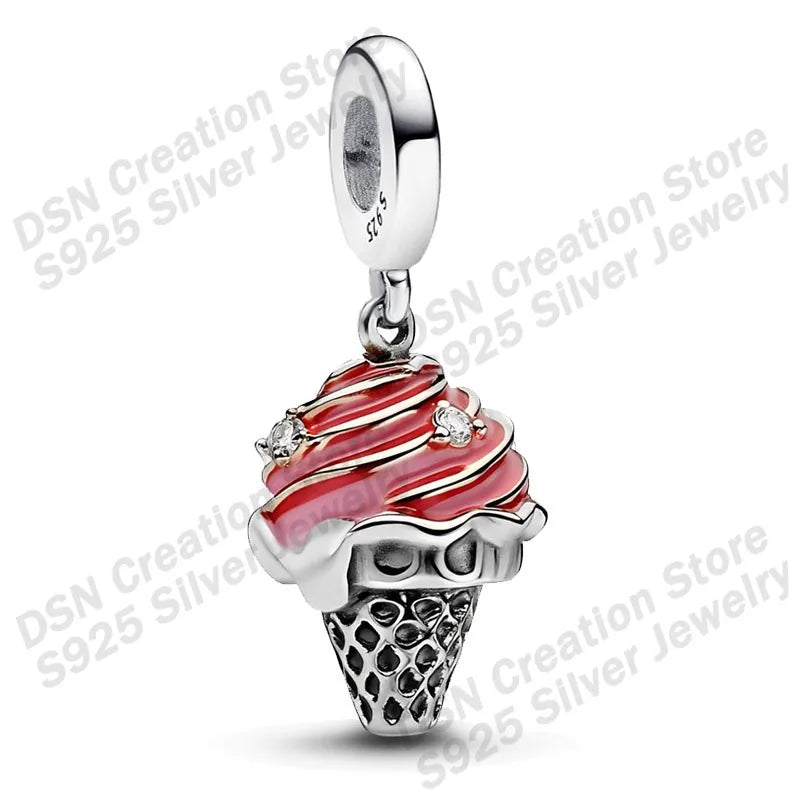 925 Sterling Silver Disney Charms | Stitch, Mickey & Cheshire Cat Beads for Original Bracelet Halloween Jewelry Gift