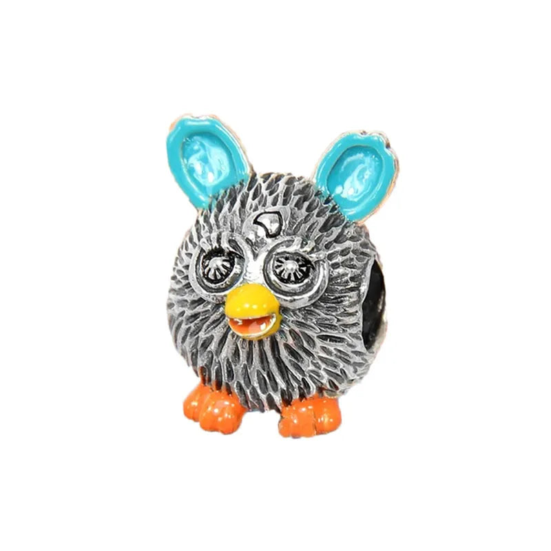 925 Sterling Silver Plated Dog, Cat & Owl Charms | Glow in the Dark Animal Beads | Fit Original Pandora Bracelet Women’s Jewelry