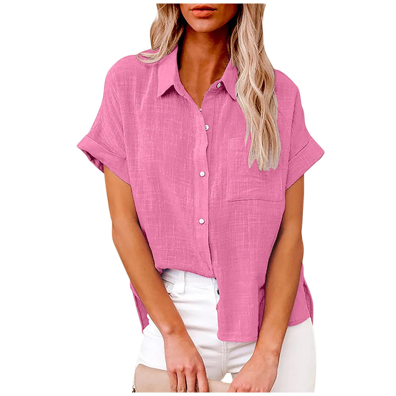 Women’s Cotton Linen T-Shirt | Summer Loose Fit Top | Casual Streetwear Blouse for Ladies