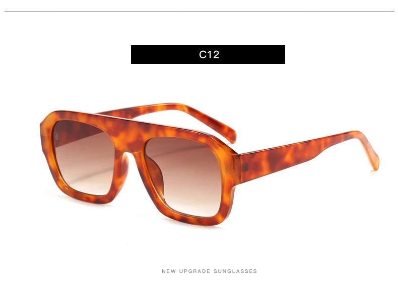 Classic Rectangular Large Frame Sunglasses – Women Fashion New Retro Sun Glasses | INS Eyeglasses Men Unisex