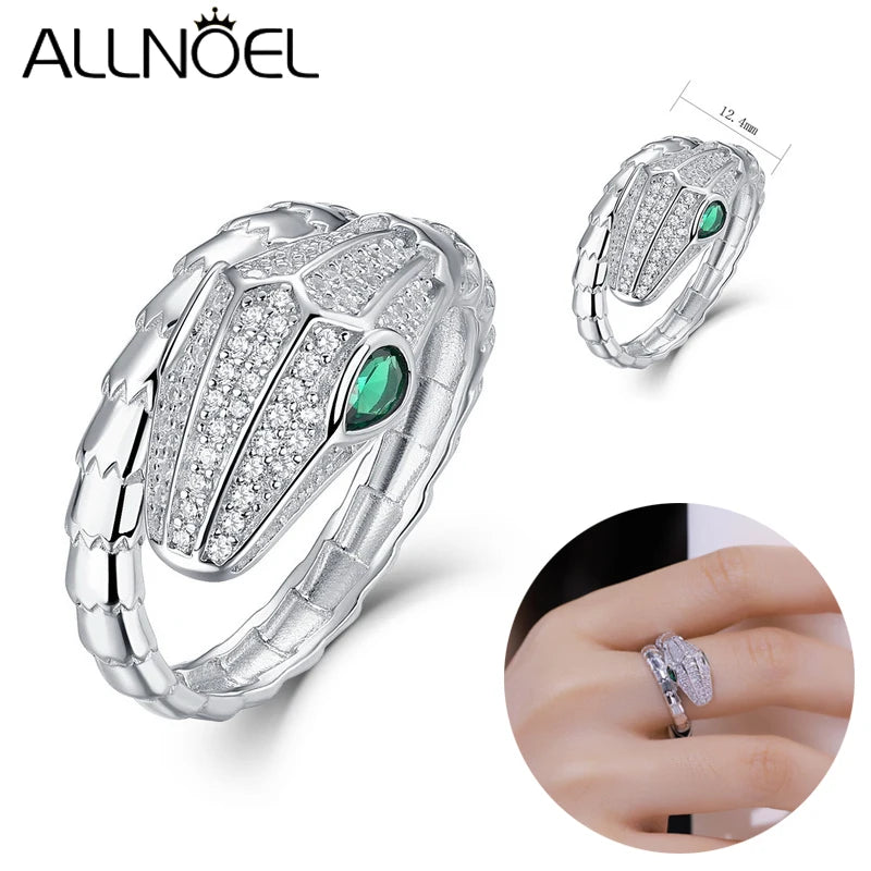 ALLNOEL 925 Sterling Silver Animal Hip Hop Bracelet | Women’s Shining Cubic Zirconia Fashion Jewelry Gift