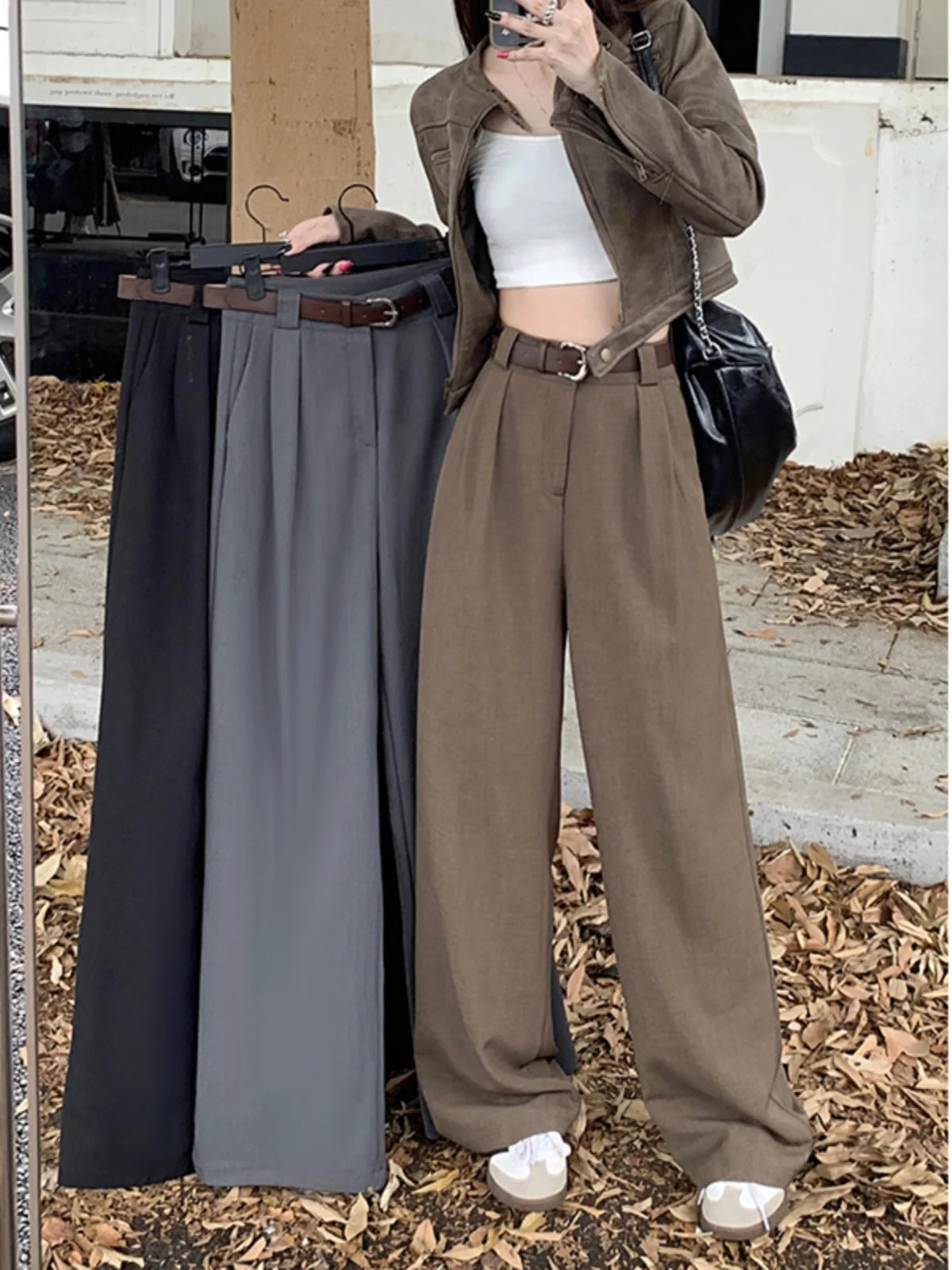 High Waist Loose Pants Women – Summer 2025 Retro Casual Drapey Versatile Trousers