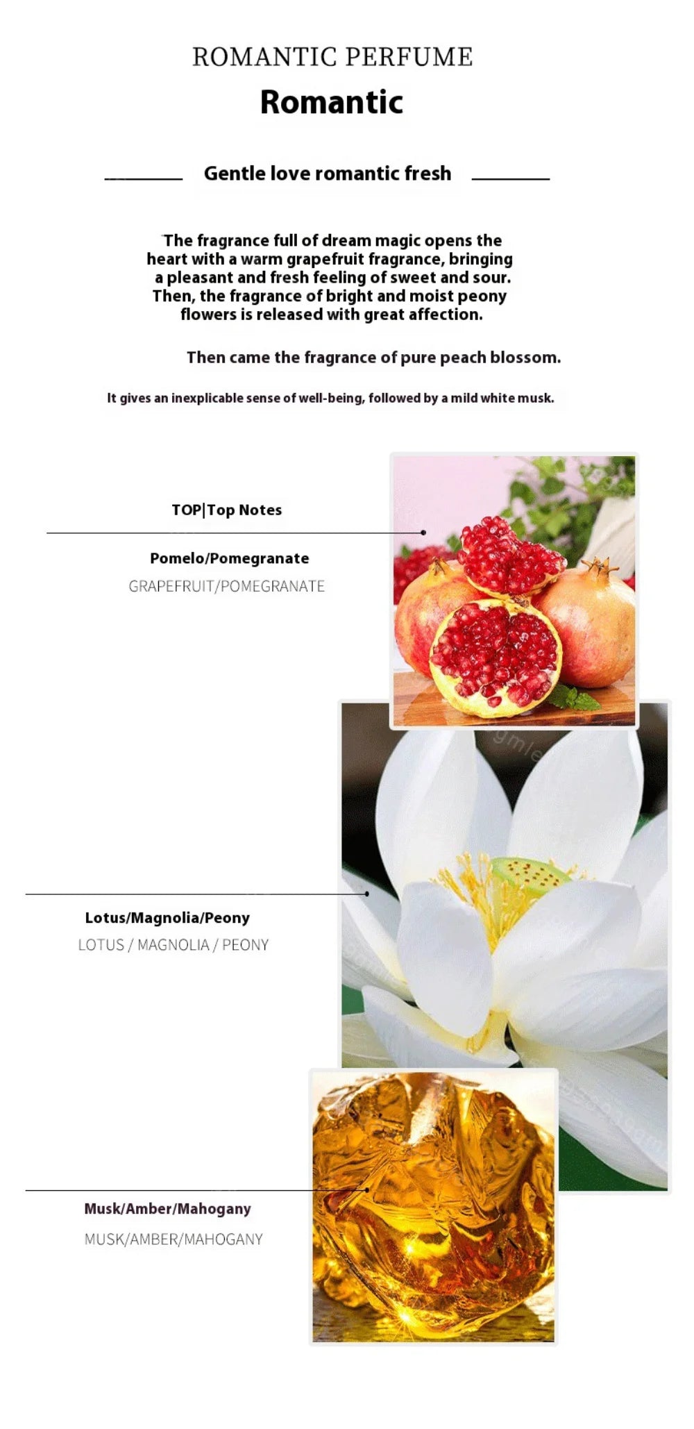 50ML Osmanthus, Peony & Pomegranate Perfume for Women – Crystal Diamond Series | Light, Elegant & Long-Lasting Scent