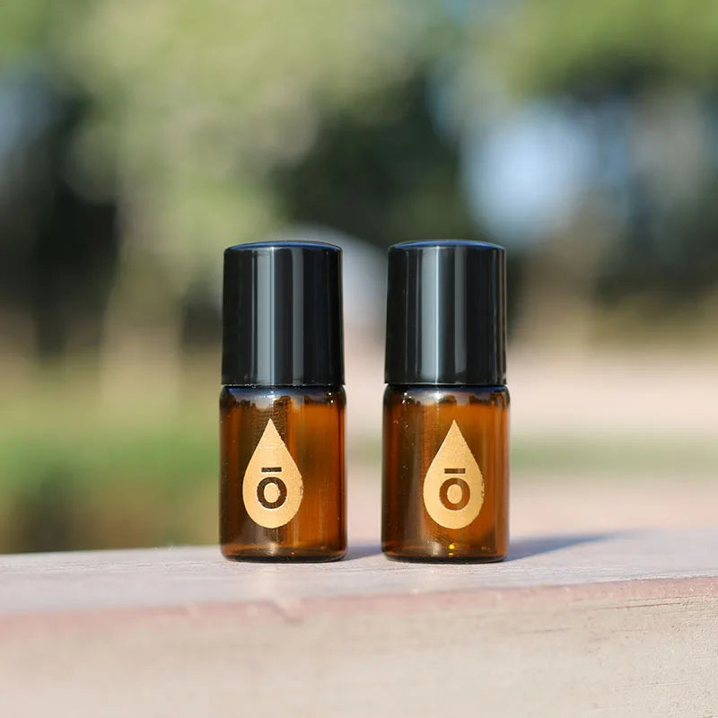 30/50PCS 2ML Mini Glass Perfume Roller Bottles – Amber Essential Oil Roll-On Vials | Travel Size