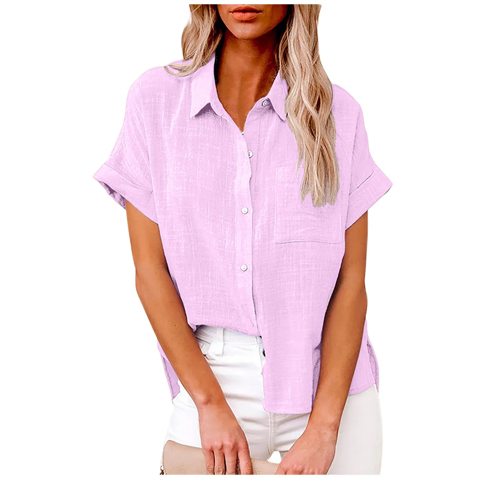 Women’s Cotton Linen T-Shirt | Summer Loose Fit Top | Casual Streetwear Blouse for Ladies