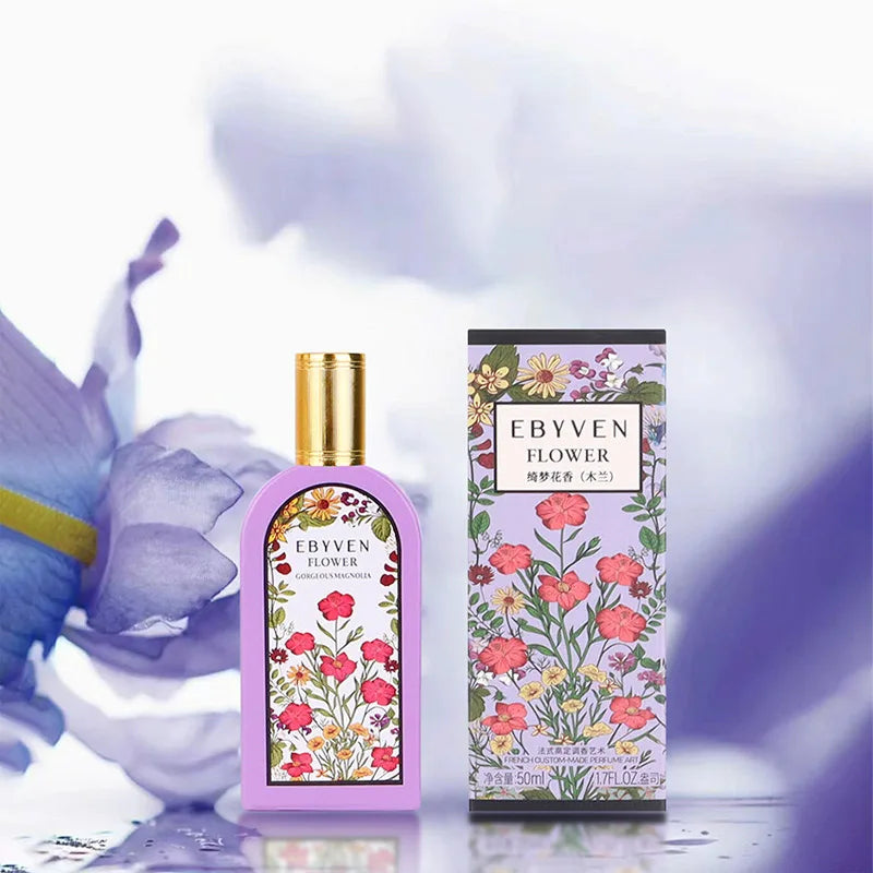 Women's Floral Perfume – Jasmine Gardenia Magnolia Eau de Toilette 50ml | Fresh Natural Long-Lasting Dreamy Floral Fragrance