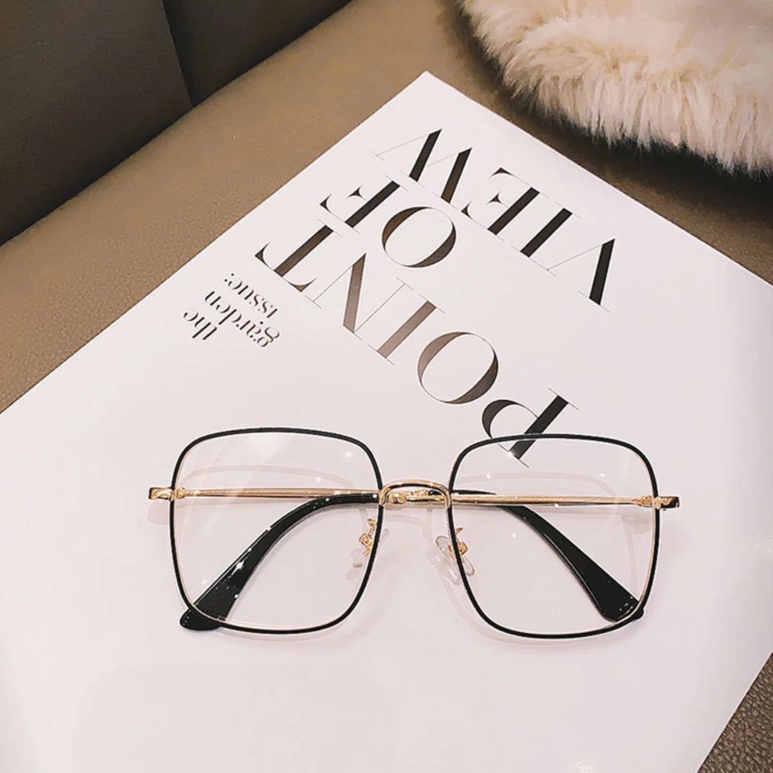 Square Metal Frame Anti Blue Light Computer Glasses – Unisex Optical Spectacles for Women & Men | Transparent Lenses Очки Прозрачные