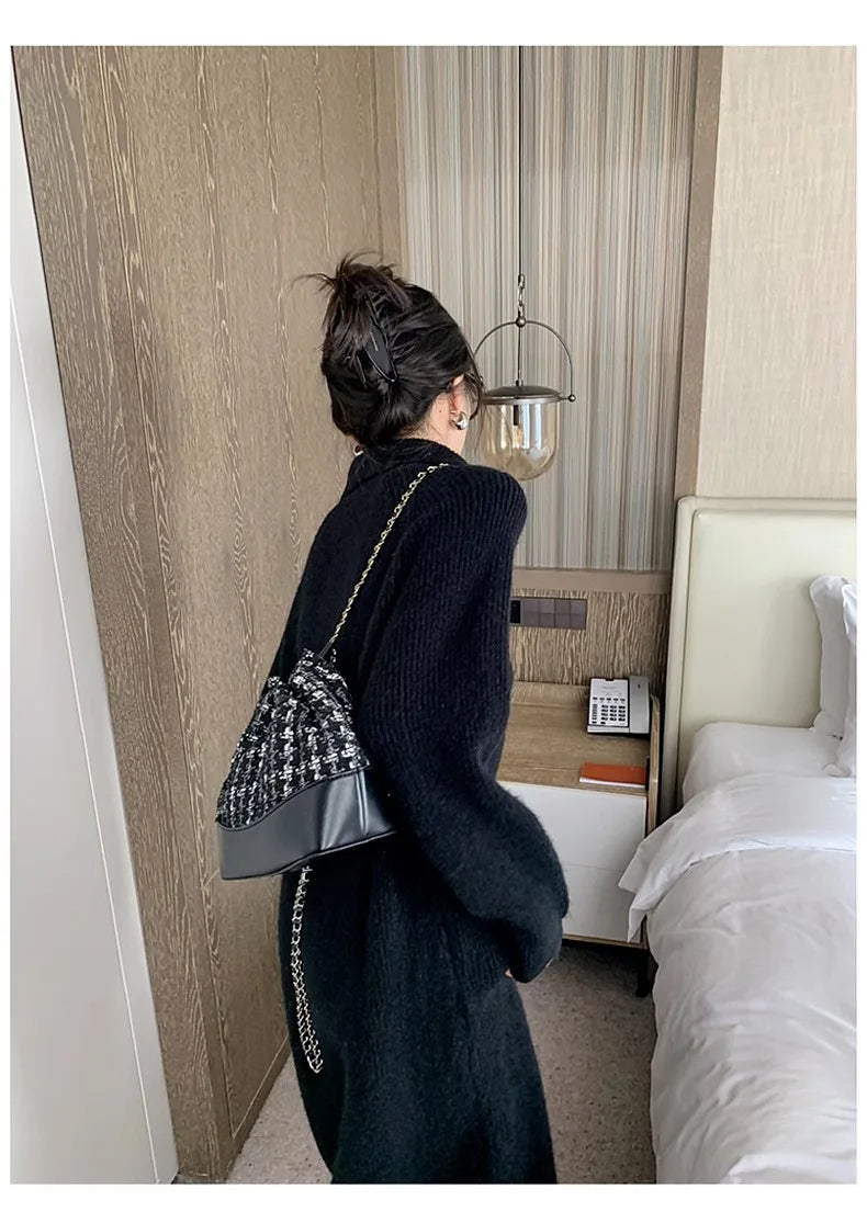 Long Sve Knitted Dr Women's Spring Autumn Loose Lazy Sle Long Dr Inner Wear Sweater Dr Commute Sle Polyester ...