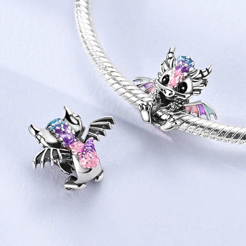 925 Sterling Silver Animal & Love Charms | Cat, Elephant, Bear, Swan & Easter Egg Beads Fit Original 3mm Bracelets DIY Jewelry