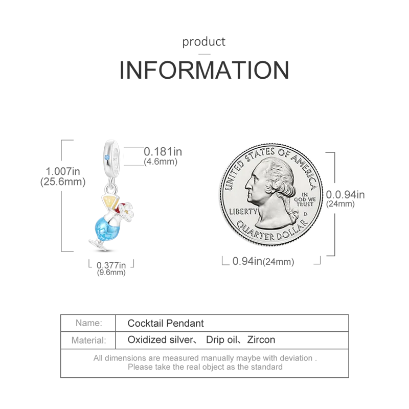 925 Sterling Silver Chocolate & Coffee Charm Beads | Fits Original Pandora Bracelet | DIY Jewelry Souvenir Gift