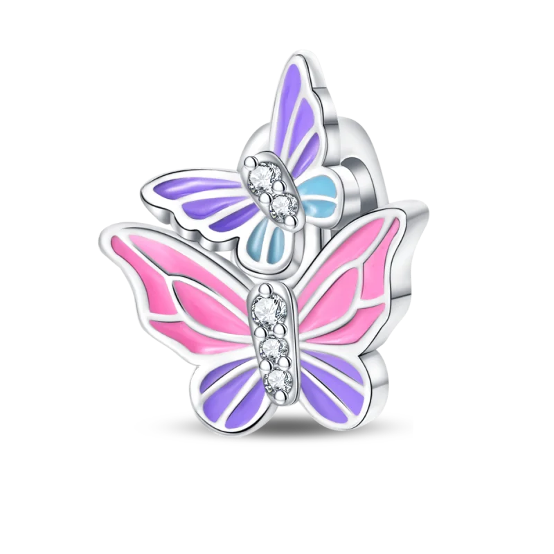 Fashion 925 Sterling Silver Colorful Butterfly Dragonfly Hummingbird Charms – Spring Series Beads Fit 925 DIY Bracelet