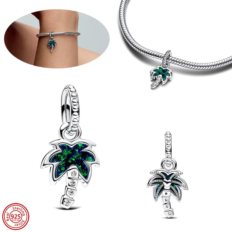 New 925 Sterling Silver Black & White Zircon Bee Butterfly Charms | Fit Original Bracelet Pendant DIY Women Jewelry Gift