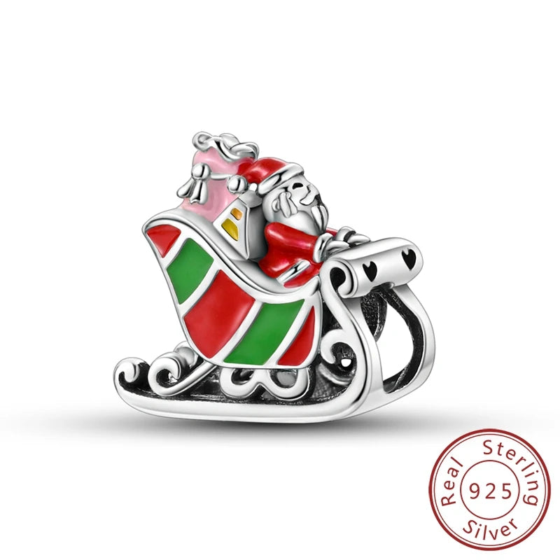 2025 Original 925 Sterling Silver Christmas & Halloween Charms | Santa Claus Snowman Beads Fit Bracelet Pendant Jewelry Gift