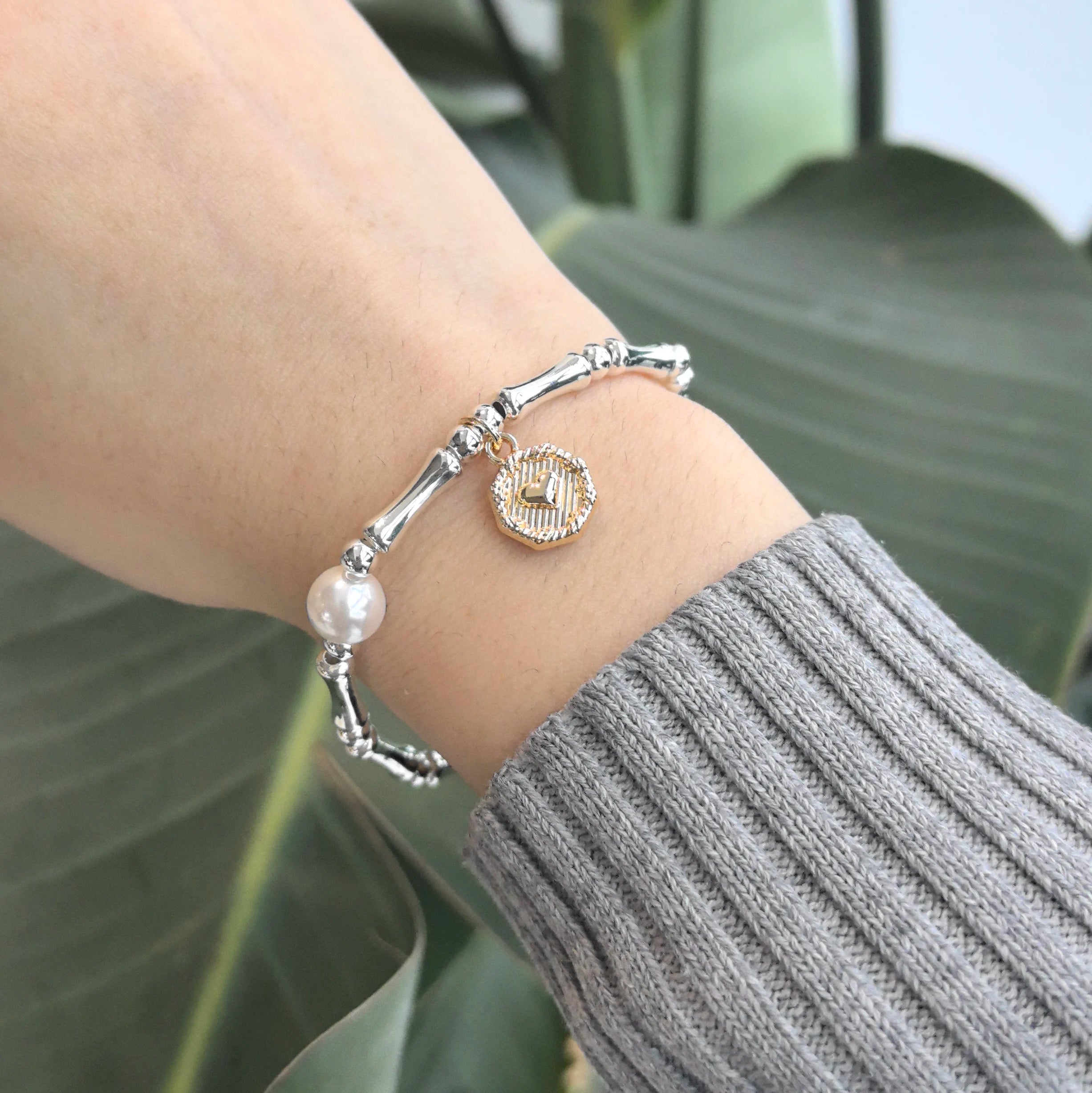 925 Sterling Silver Green Leaf Bracelet | Elegant Nature-Inspired Bangle for Women Girls Fashion Jewelry Gift