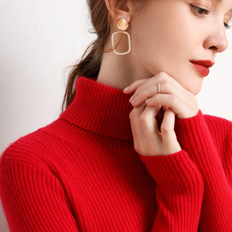 Heliar Women’s Fall Turtleneck Sweater – Soft Knitted Cashmere Pullover, Basic Warm Jumper for Autumn Winter 2024