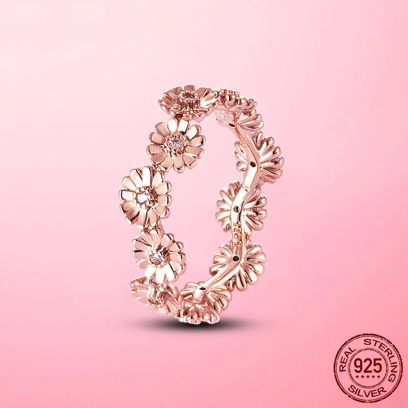 925 Silver Sparkling & Polished Lines Ring for Women | 2025 New Finger Ring | Wedding Engagement Jewelry Gift Anel