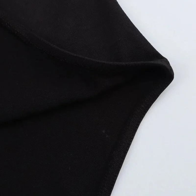 2025 MUJER Black Bustier Bodysuit for Women | Sexy Long Sleeve One-Piece Summer Top