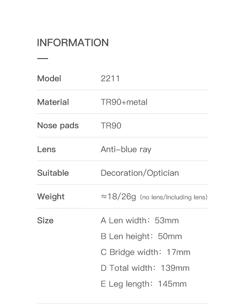 VICKY Square Frame Glasses 👓 Women’s Anti-Blue Light Prescription PFD2211