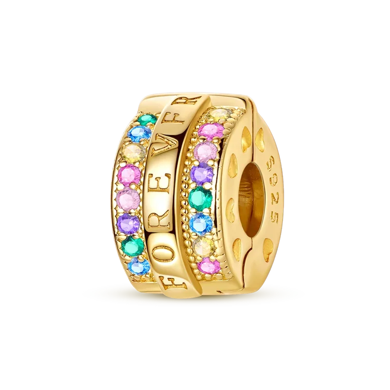 Gold Series Sun & Leopard Charm Beads – Original 925 Sterling Silver Inlaid Zircon DIY Pendants for Bracelet Jewelry Gifts