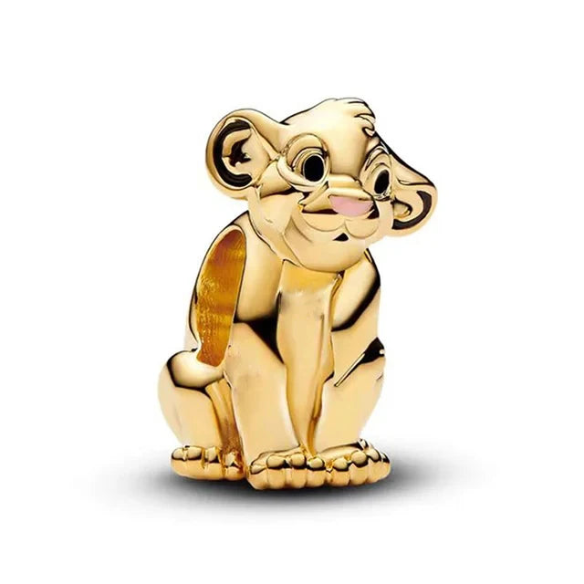Miniso Disney 925 Silver Tiger & Lion Winnie The Pooh Charm Bead | Fit Original Bracelets & Necklaces DIY Women’s Jewelry