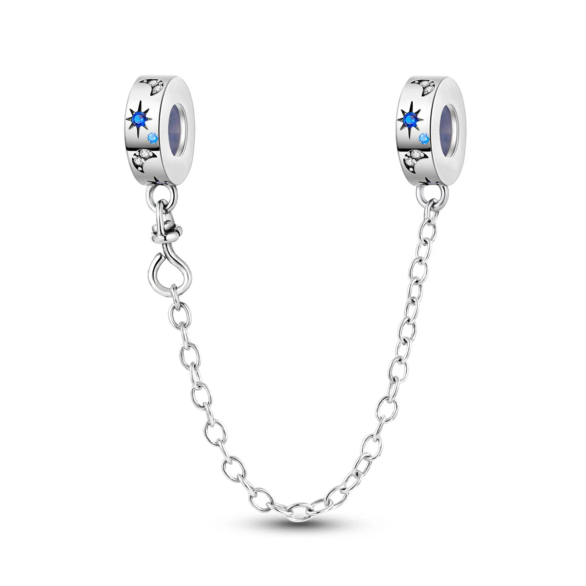 Silver Plated Colorful Glowing Moon & Stars Rainbow Dangle Charms | Fit Original Bracelet & Necklace | Women’s Jewelry Beads