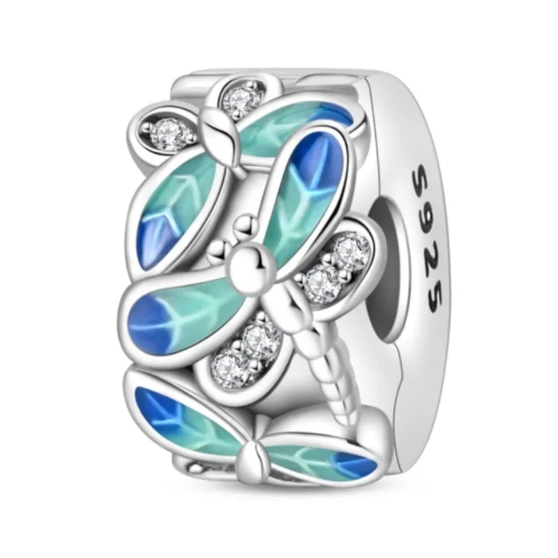 925 Sterling Silver Silicone Spacer Beads & Safety Chain | Clasp Charms Fit Original Pandora 3mm Bracelet – Women’s Jewelry