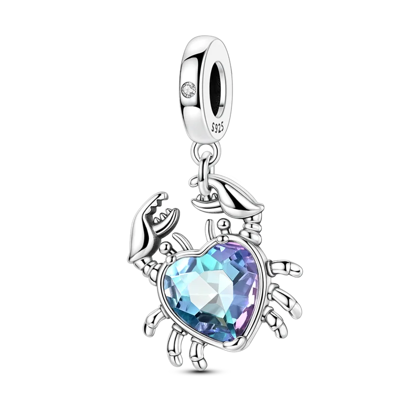 925 Sterling Silver Zircon Bowknot Heart Balloon Charms | Original Pendant Beads Fit Bracelet DIY Fine Jewelry for Women