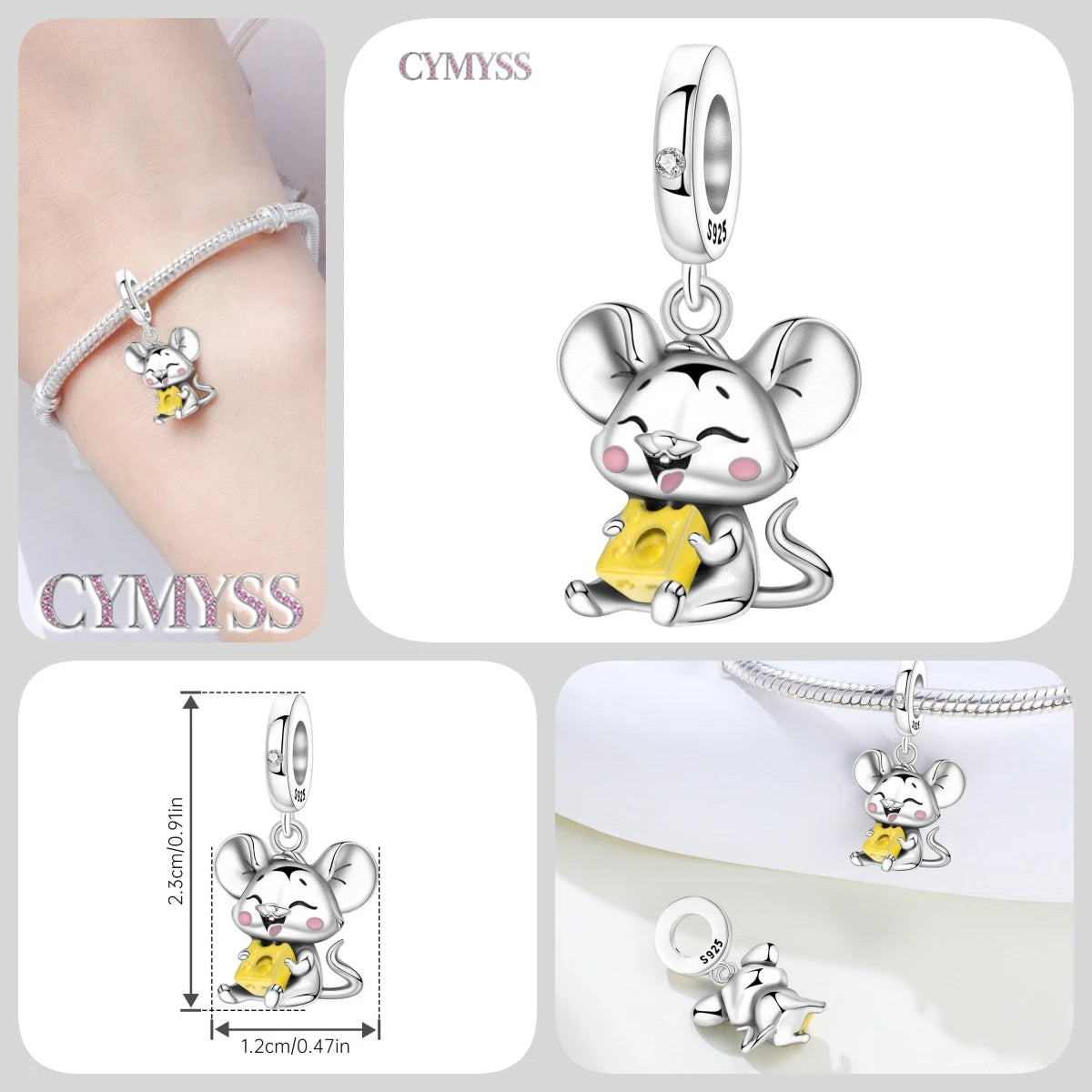 Hot Sale 925 Sterling Silver Dog & Cat Pet Charms | Cute Animal Pendant for Women Bracelet & Necklace DIY Jewelry Gift