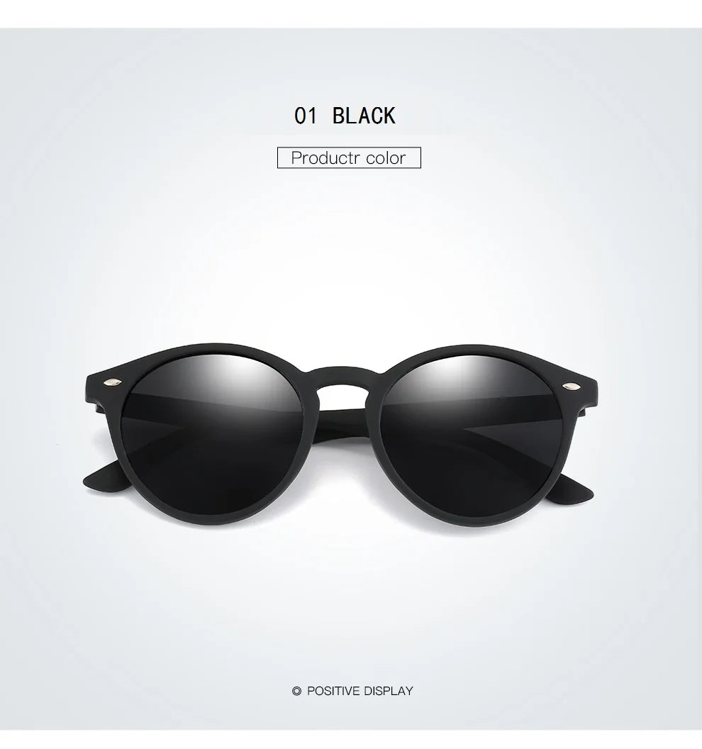 Fashion Round Polarized Sunglasses – Women Men Classic Vintage Driving & Travel Sun Glasses UV400 Designer Eyewear